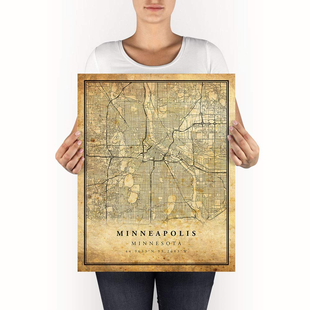Hand Painted Map of Minneapolis, 1892 / University of Minnesota